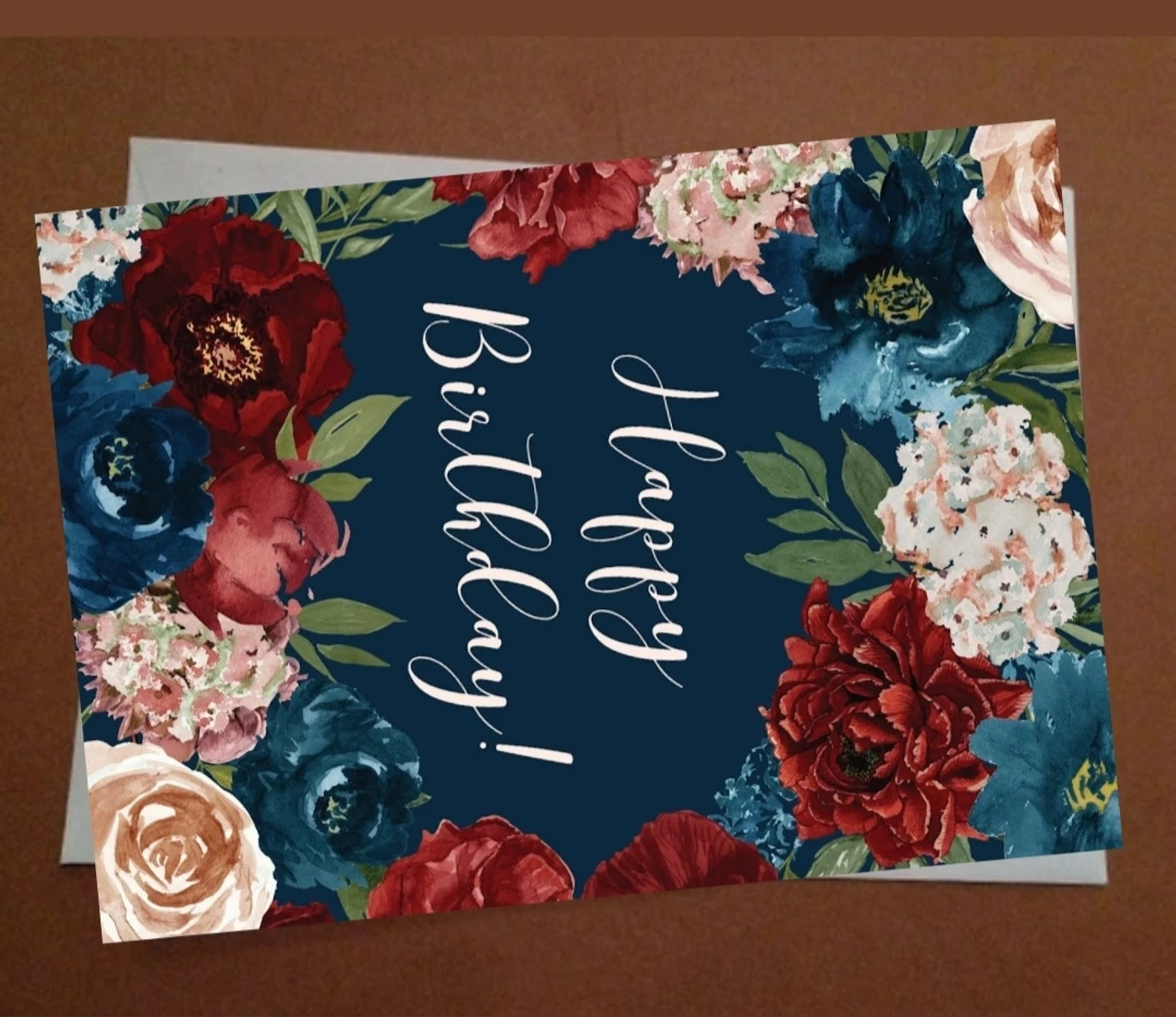 Blue-Floral Husband Wife Lover Boyfriend Girlfriend Birthday Printed - Image 3